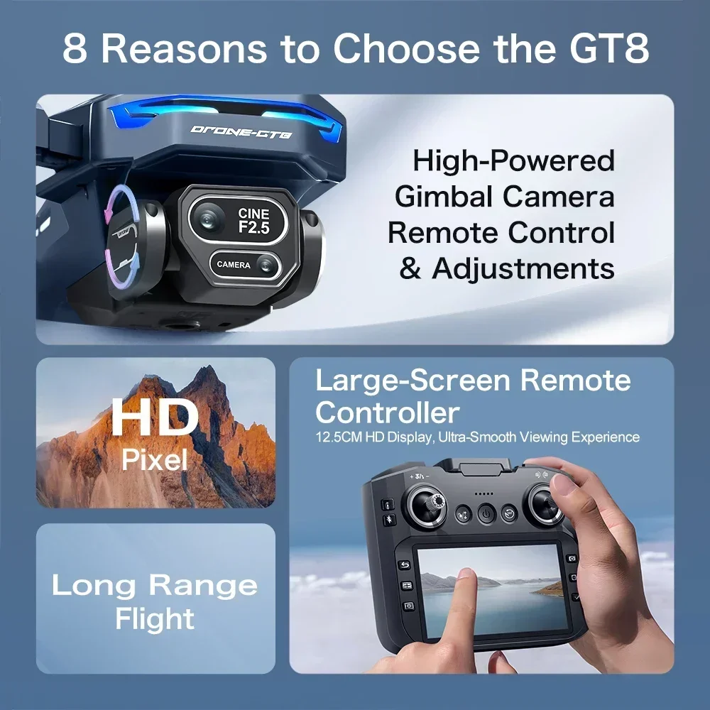 Drone 4K HD GT8 cámara para ev - Drone Surveying reseña y precio